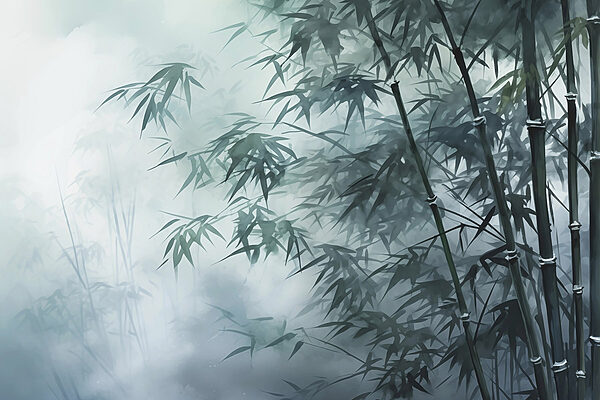 Bambusbäume im Nebel Bambusbäume im Nebel