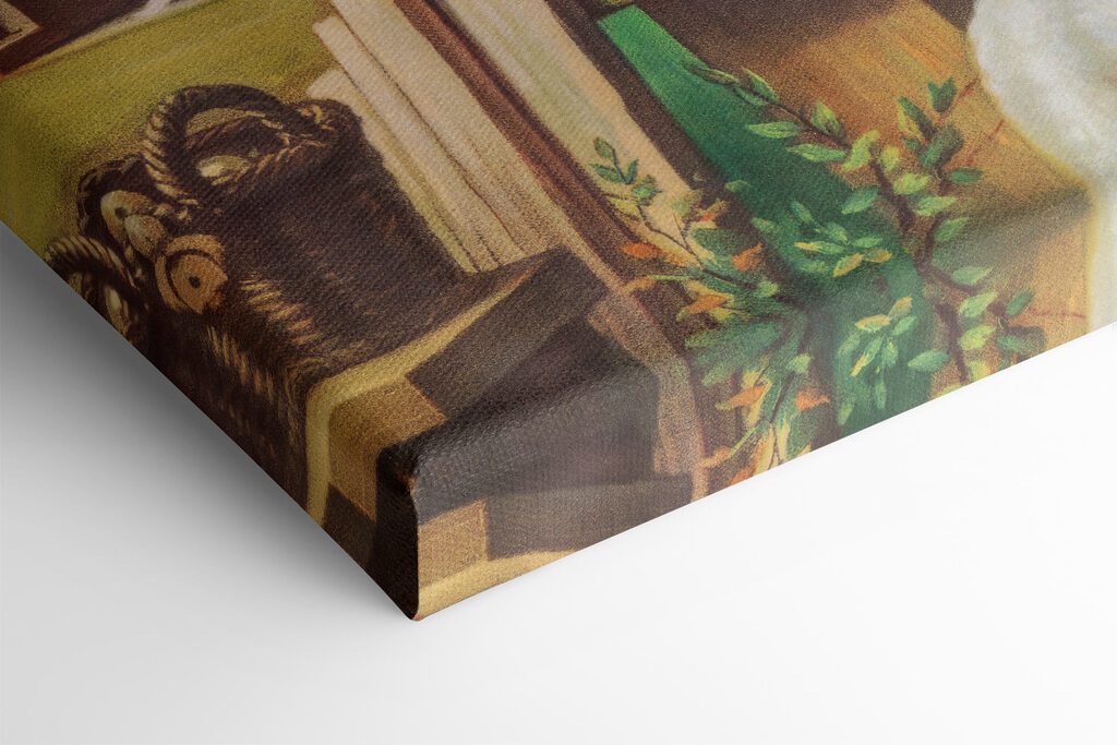 Painting of a man and woman holding a baby Painting of a man and woman holding a baby