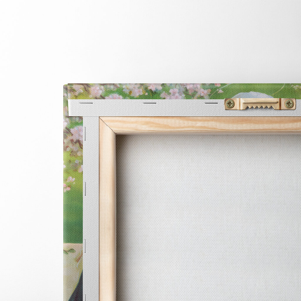 Painting of a man and woman holding a baby Painting of a man and woman holding a baby