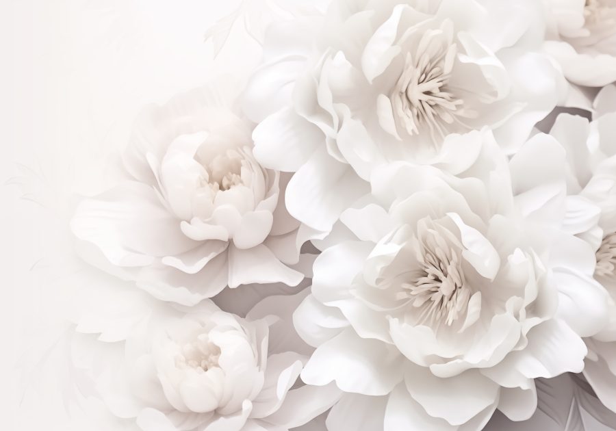 Gruppe von weißen Blumen