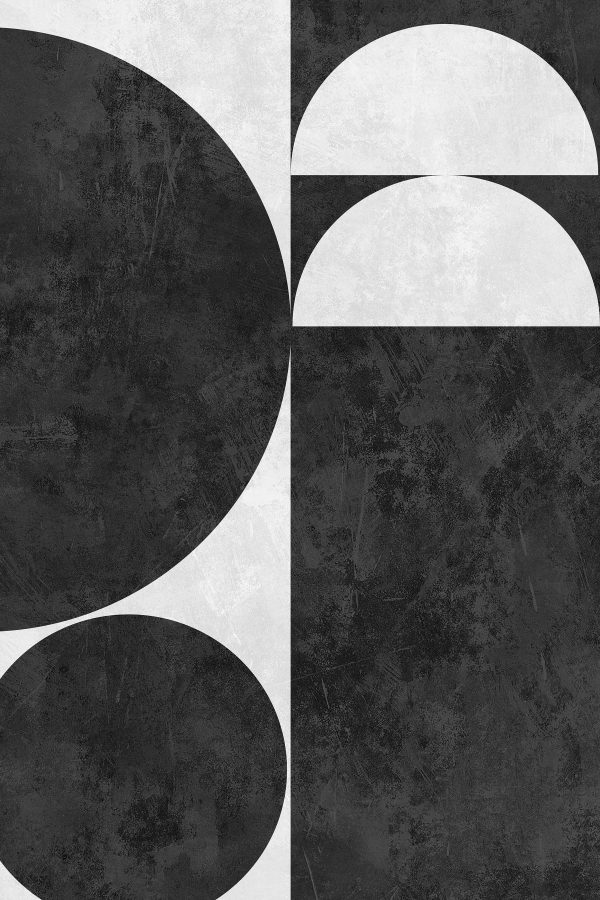Schwarzer und weißer Hintergrund mit Kreisen und einem Quadrat Schwarzer und weißer Hintergrund mit Kreisen und einem Quadrat