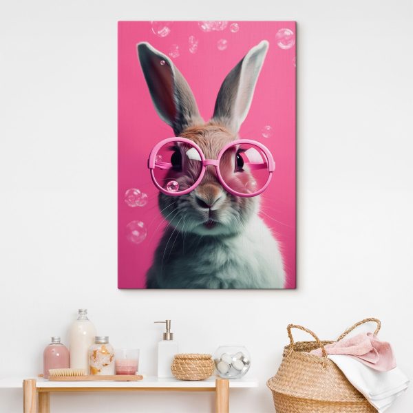 Kaninchen mit rosa Brille Kaninchen mit rosa Brille