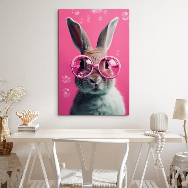 Kaninchen mit rosa Brille Kaninchen mit rosa Brille