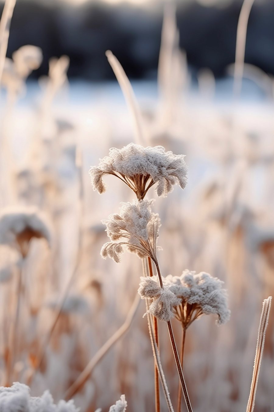 Frostgeschmückte Flora im Morgenlicht Frostgeschmückte Flora im Morgenlicht
