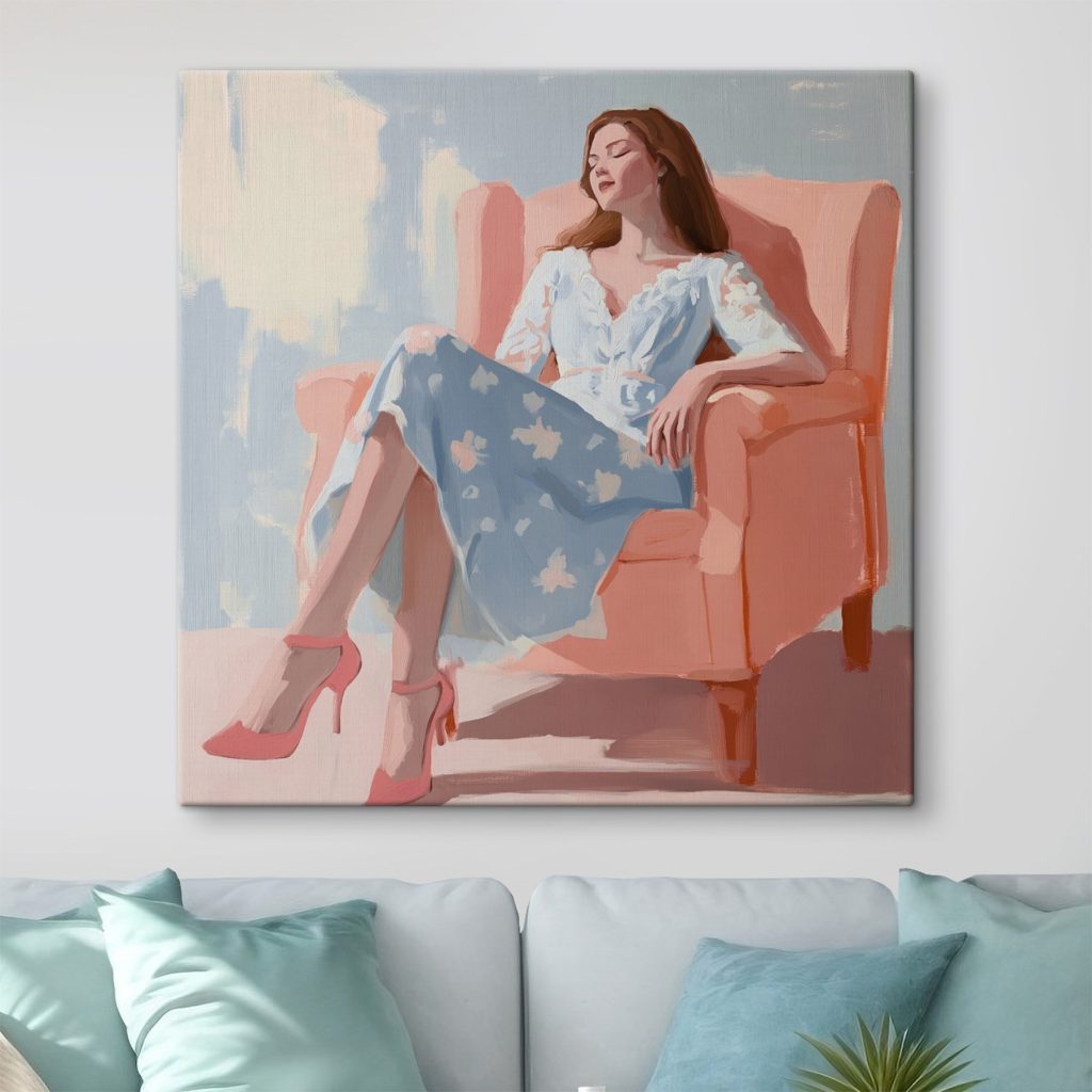 Woman sitting in a chair Woman sitting in a chair