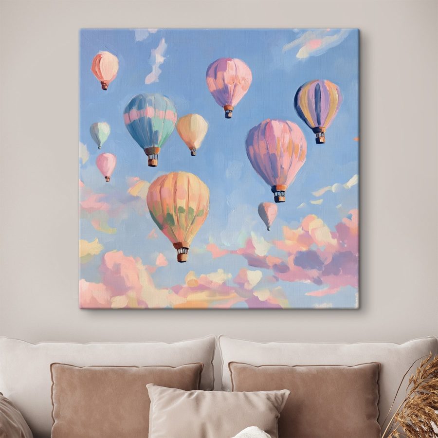 Gruppe von Heißluftballons in den Himmel Gruppe von Heißluftballons in den Himmel
