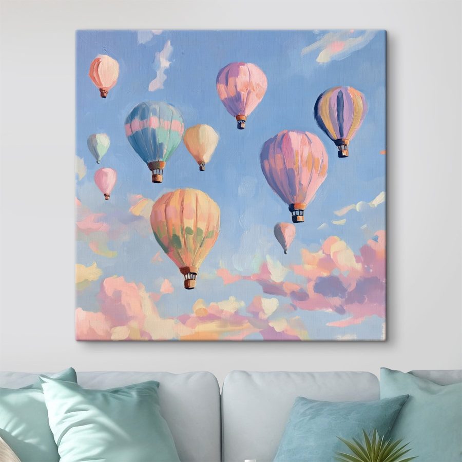 Gruppe von Heißluftballons in den Himmel Gruppe von Heißluftballons in den Himmel