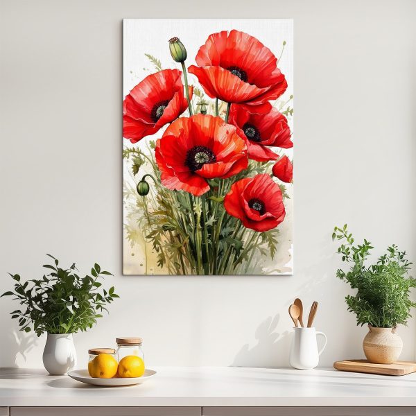 Malerei von roten Blumen Malerei von roten Blumen