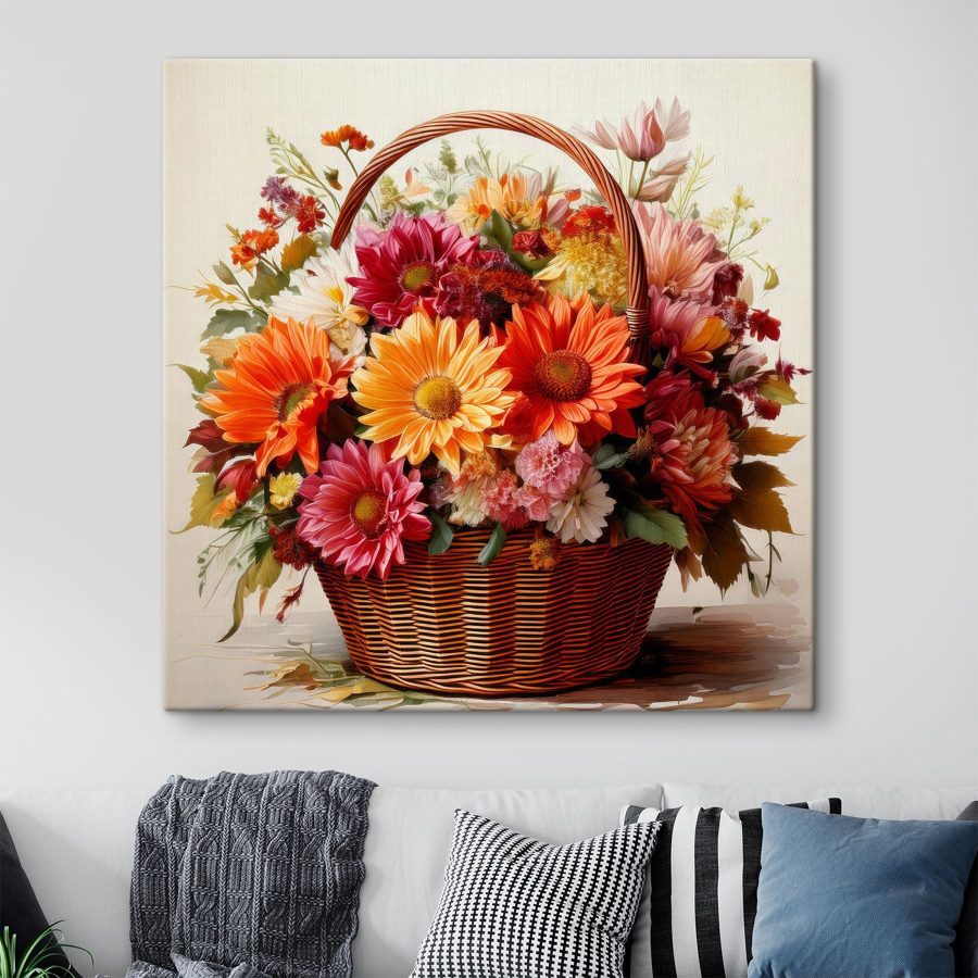 Korb mit Blumen