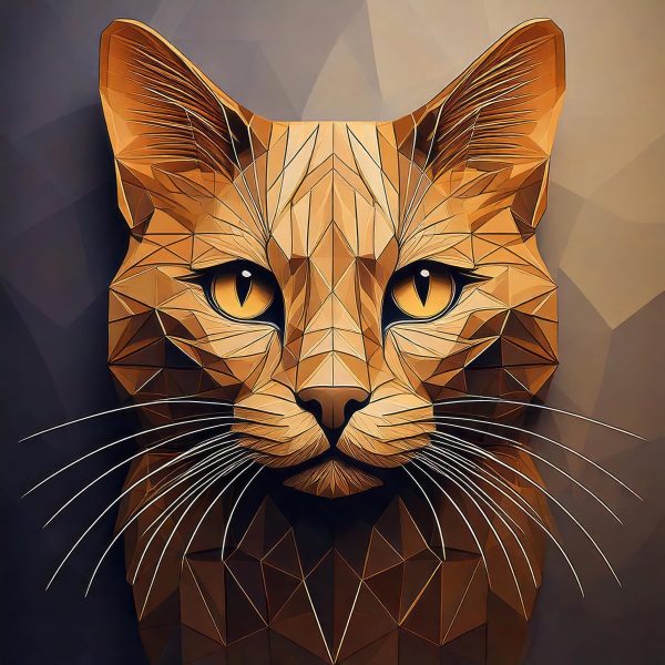 Katze mit Low-Poly-Design Katze mit Low-Poly-Design
