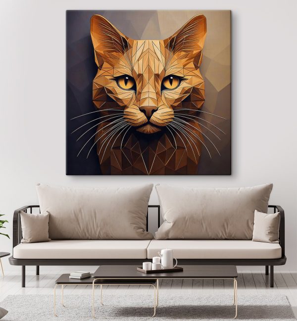 Katze mit Low-Poly-Design Katze mit Low-Poly-Design