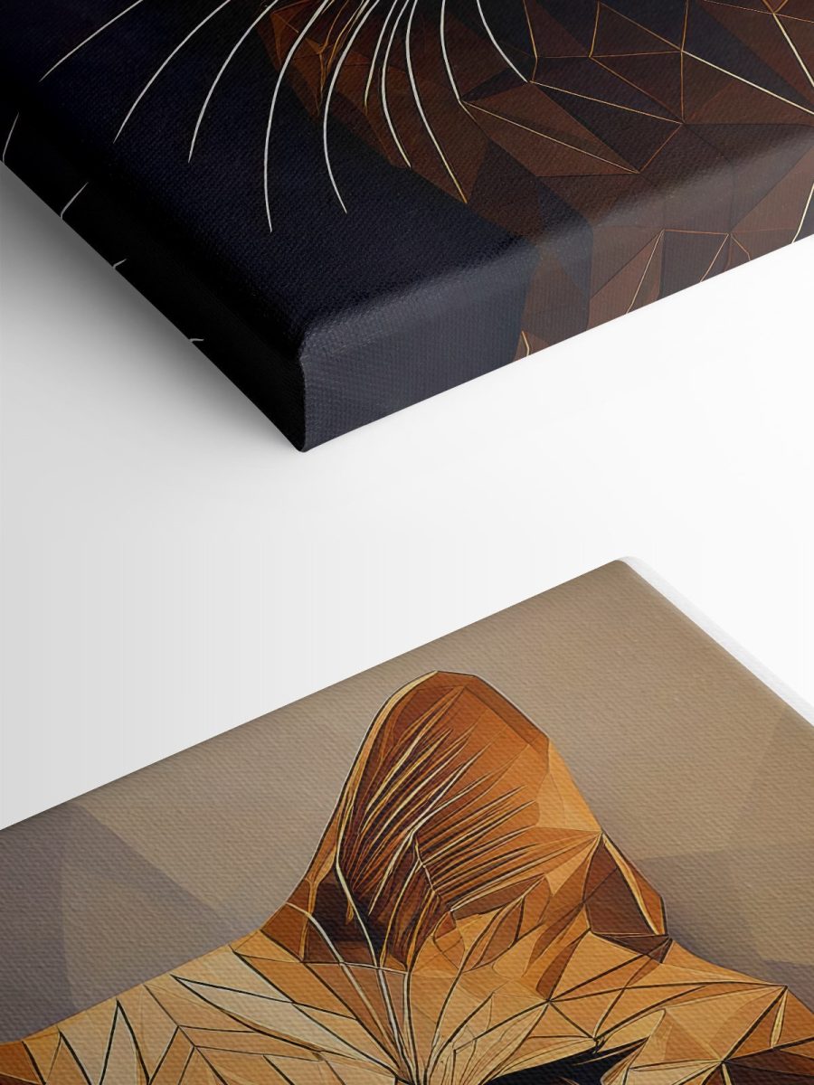 Katze mit Low-Poly-Design