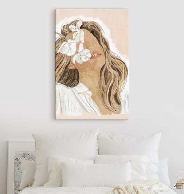 Frau mit Blumen im Haar Frau mit Blumen im Haar