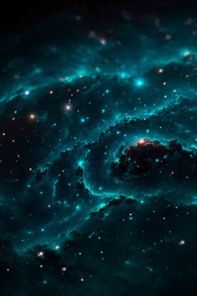 Galaxy in space with stars Galaxy in space with stars