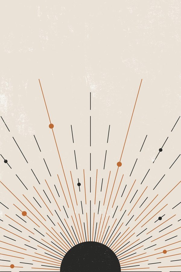 Sunburst mit Linien und Punkten Sunburst mit Linien und Punkten