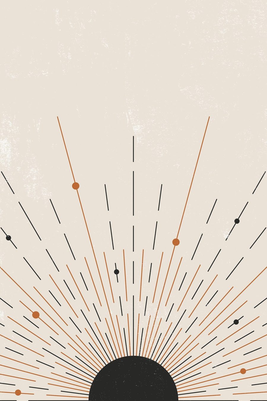 Sunburst mit Linien und Punkten