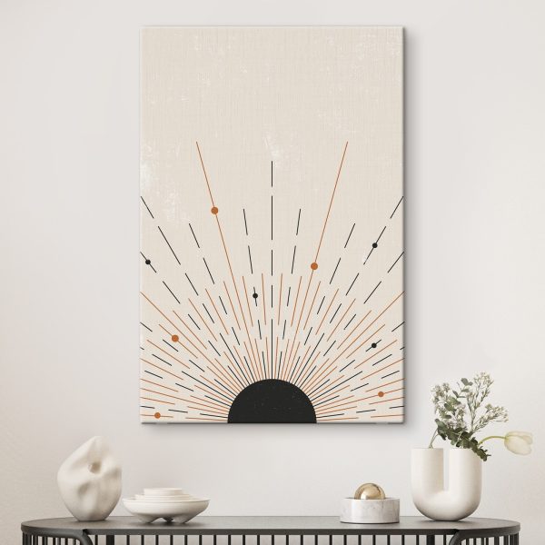 Sunburst mit Linien und Punkten Sunburst mit Linien und Punkten