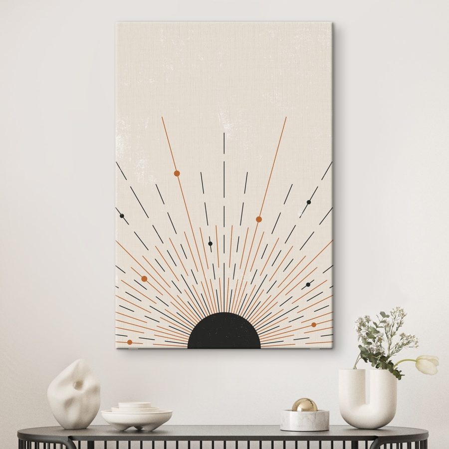 Sunburst mit Linien und Punkten