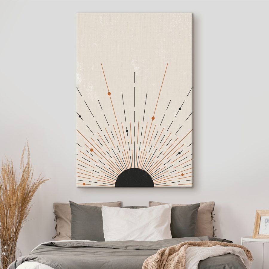 Sunburst mit Linien und Punkten