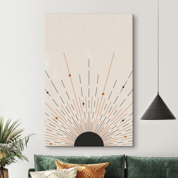 Sunburst mit Linien und Punkten Sunburst mit Linien und Punkten