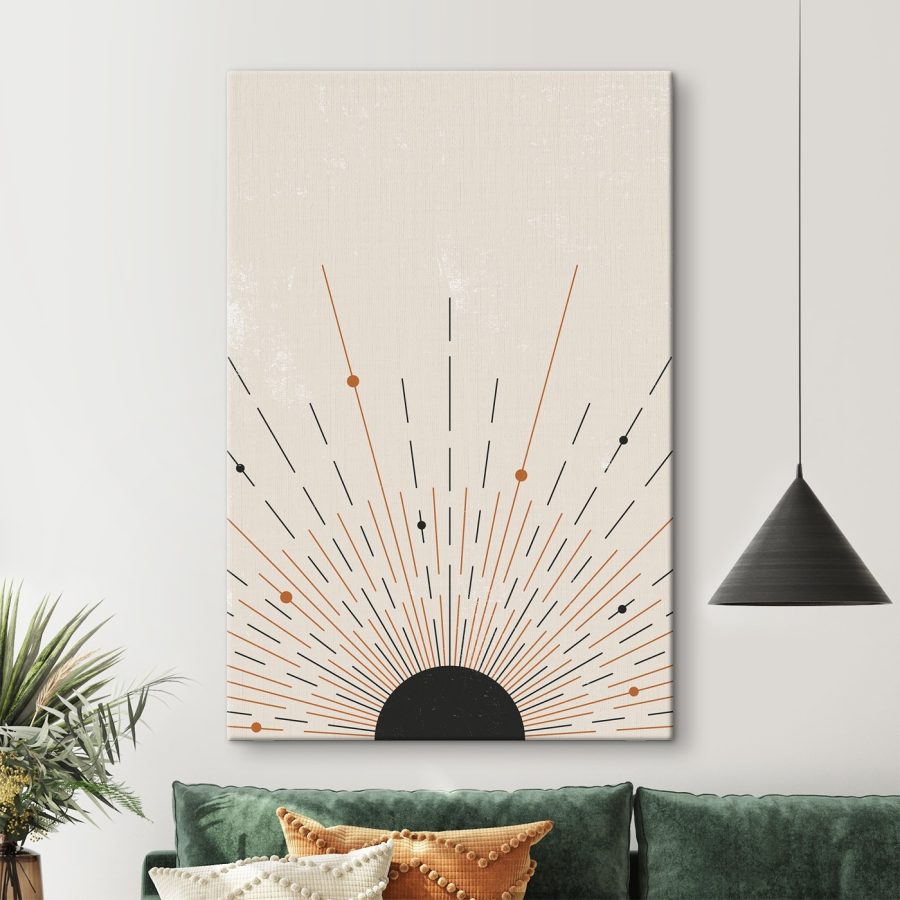 Sunburst mit Linien und Punkten