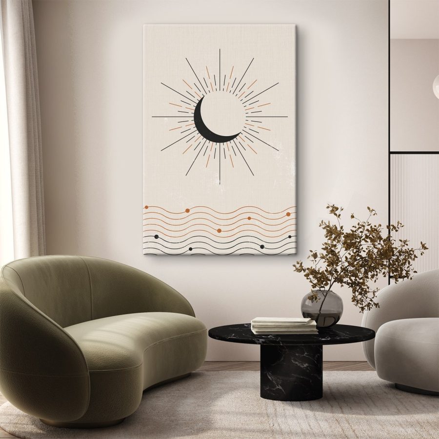 Mond mit Lichtstrahlen