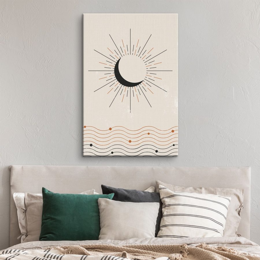 Mond mit Lichtstrahlen