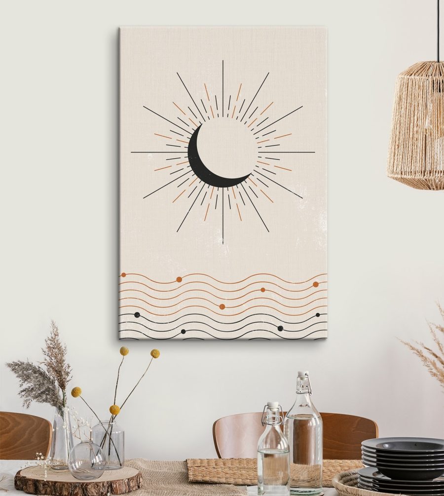 Mond mit Lichtstrahlen