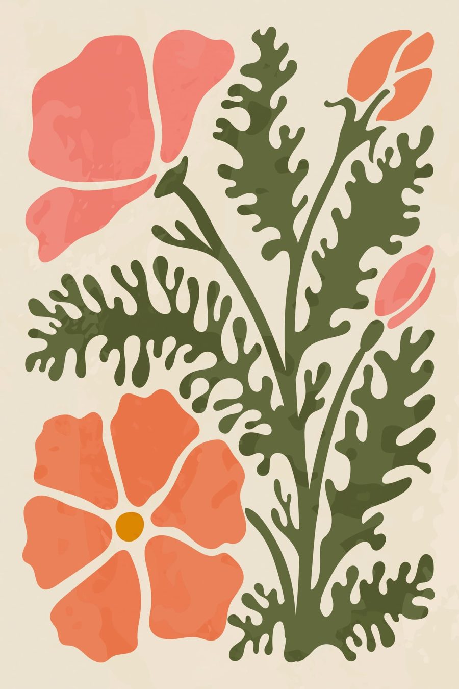 Blüten in Korallenharmonie