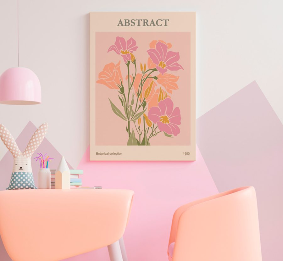 Botanische Eleganz im Vintage-Stil, 1980