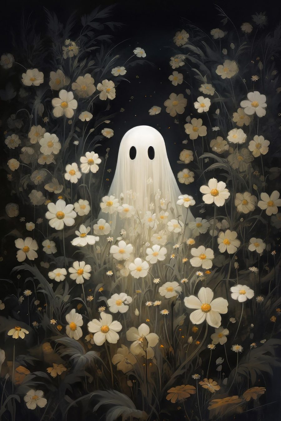 Geist in einem Blumenfeld