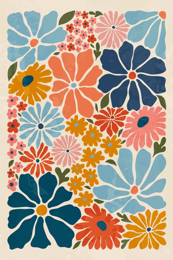 Buntes Blumenmuster Buntes Blumenmuster