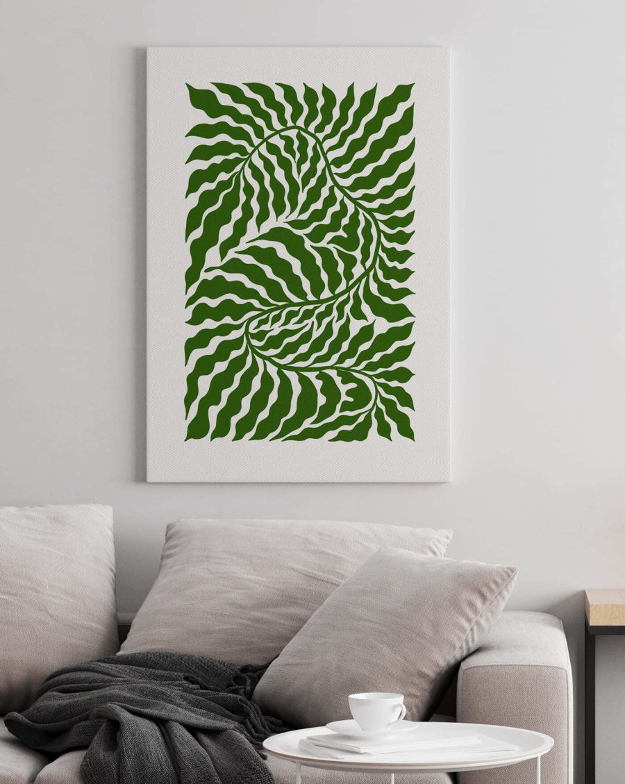 Canvas prints Green and white pattern Canvas prints Green and white pattern