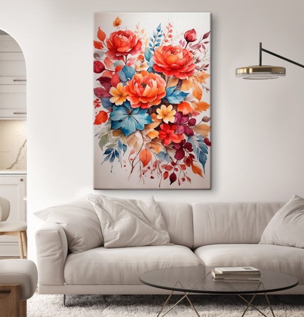 Malerei von Blumen und Blättern Malerei von Blumen und Blättern