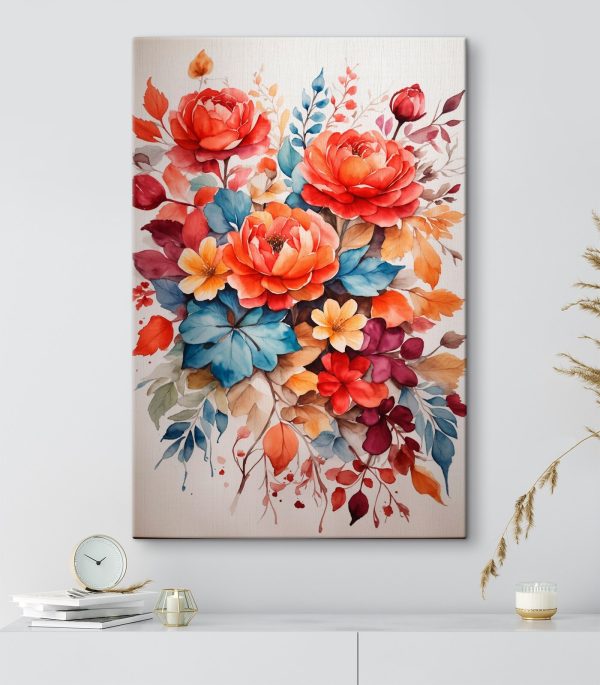 Malerei von Blumen und Blättern Malerei von Blumen und Blättern