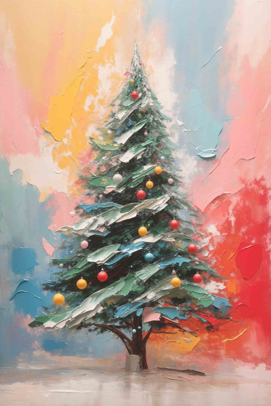 Gemälde eines Weihnachtsbaums Gemälde eines Weihnachtsbaums