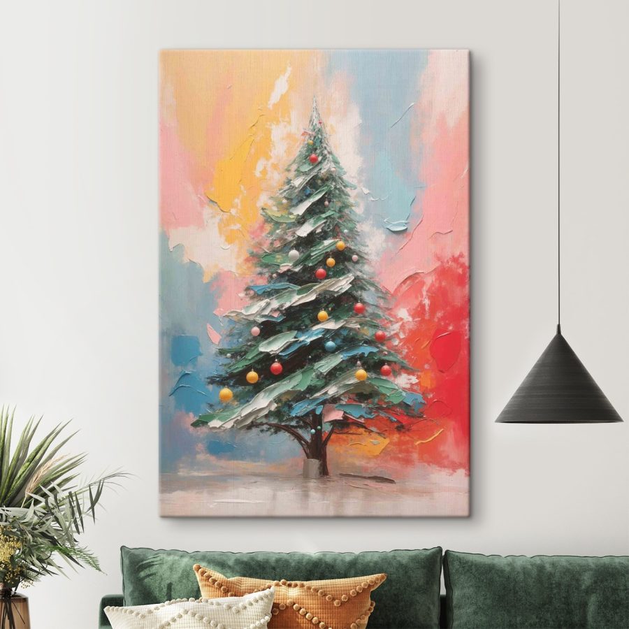 Gemälde eines Weihnachtsbaums Gemälde eines Weihnachtsbaums