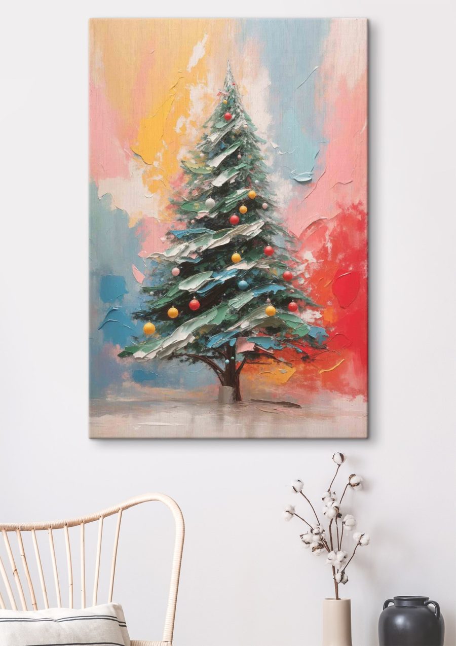 Gemälde eines Weihnachtsbaums Gemälde eines Weihnachtsbaums