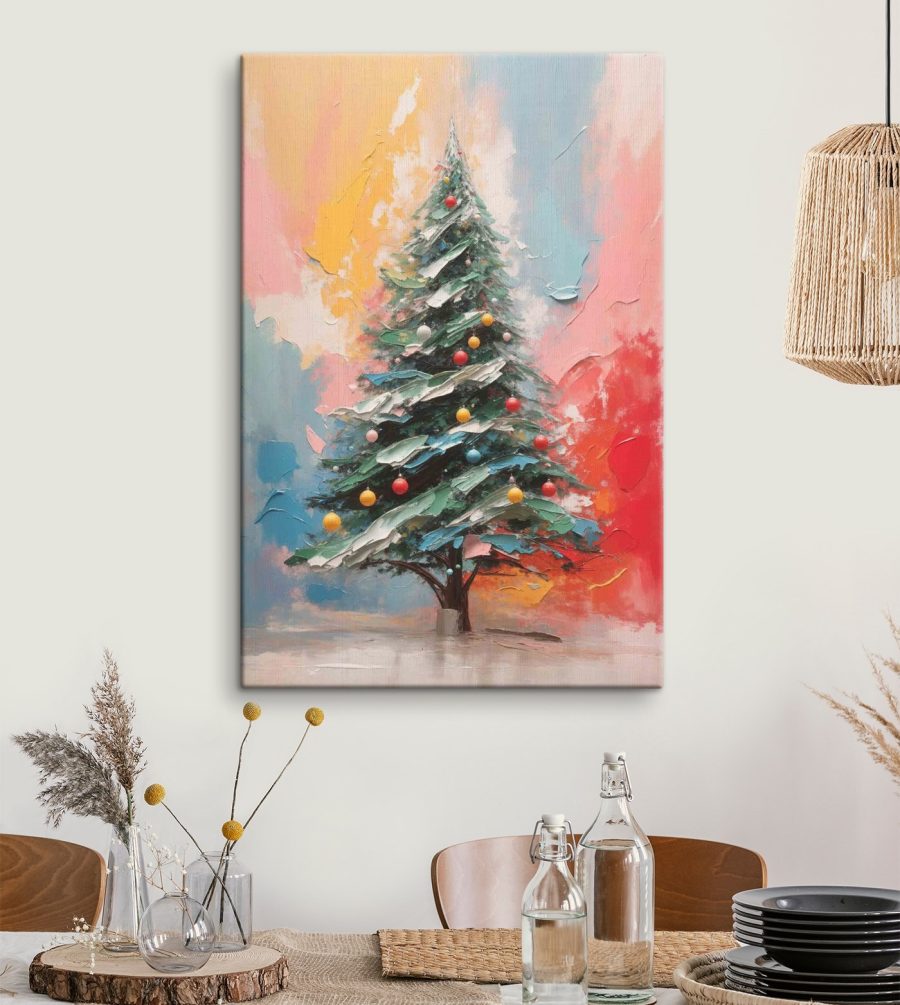 Gemälde eines Weihnachtsbaums Gemälde eines Weihnachtsbaums