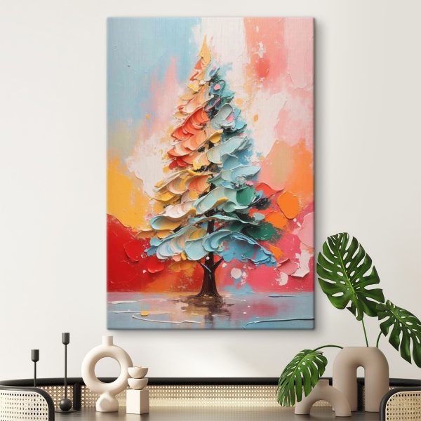 Malerei eines Baumes mit verschiedenen Farben Malerei eines Baumes mit verschiedenen Farben
