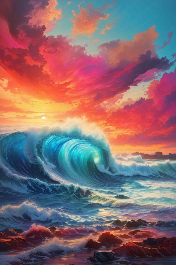Große Welle im Ozean Große Welle im Ozean