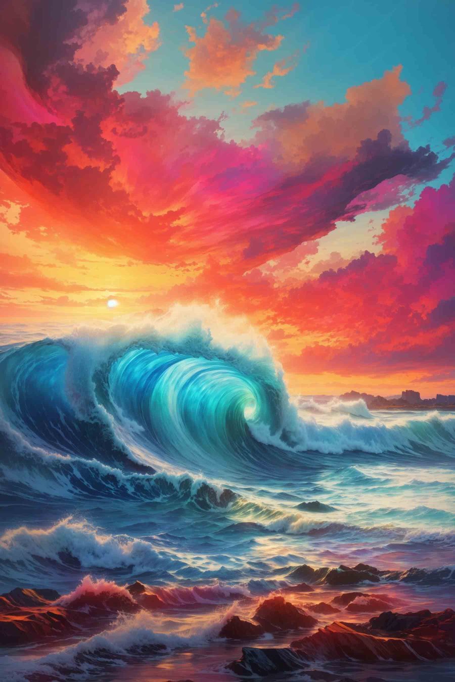 Große Welle im Ozean