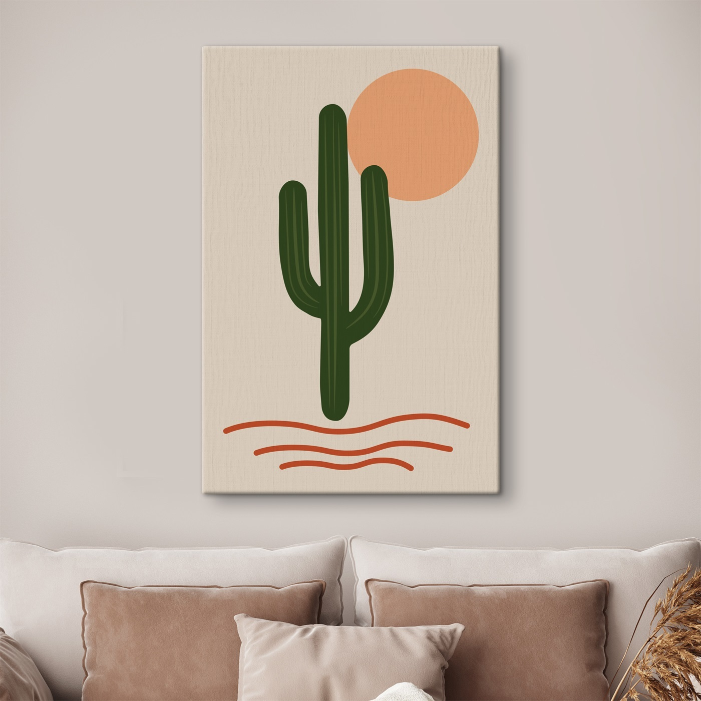 Cactus with a sun behind it Cactus with a sun behind it