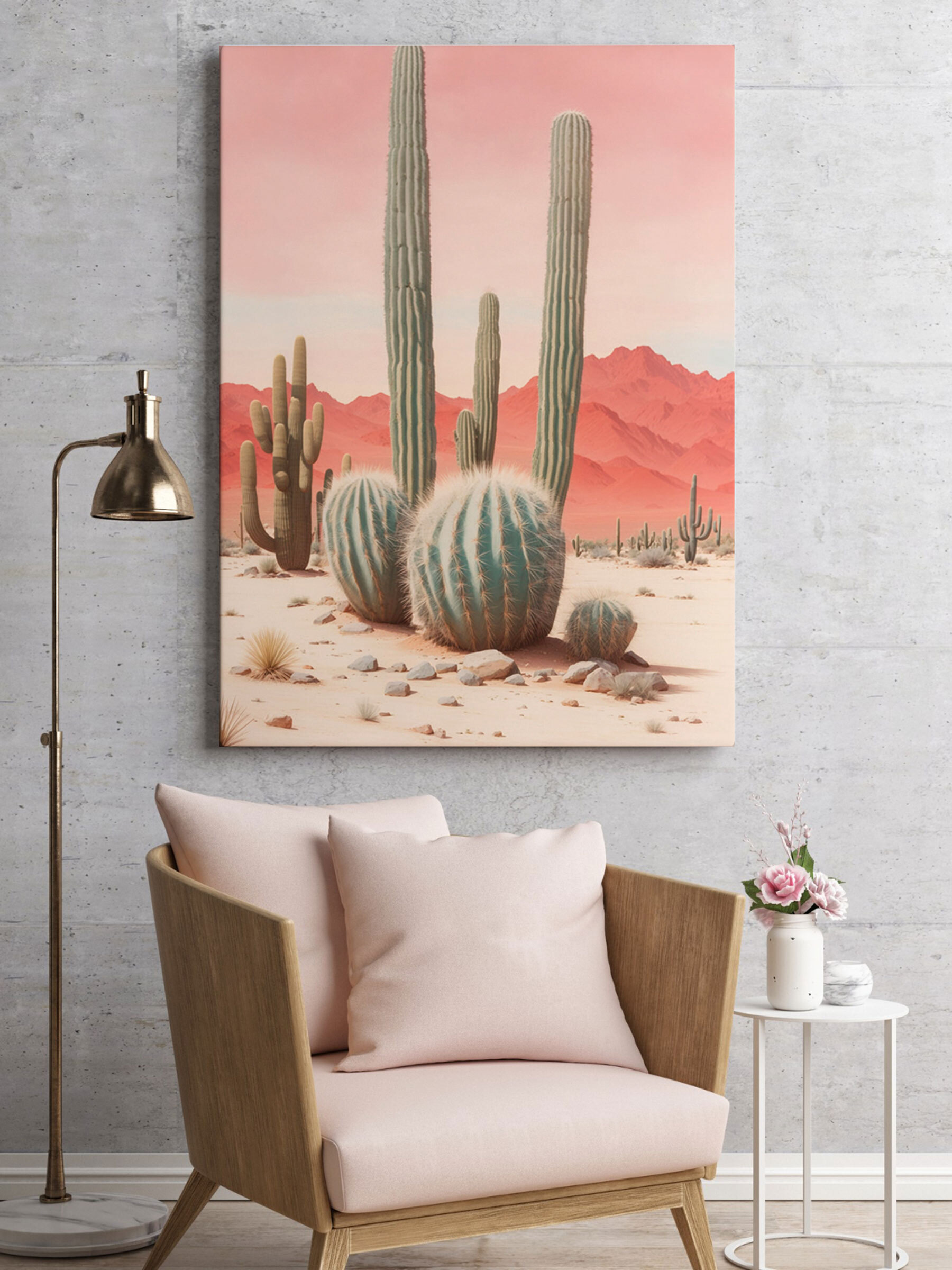 Group of cacti in a desert Group of cacti in a desert