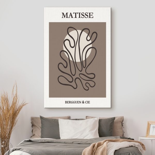 Brown and white drawing of a plant Brown and white drawing of a plant
