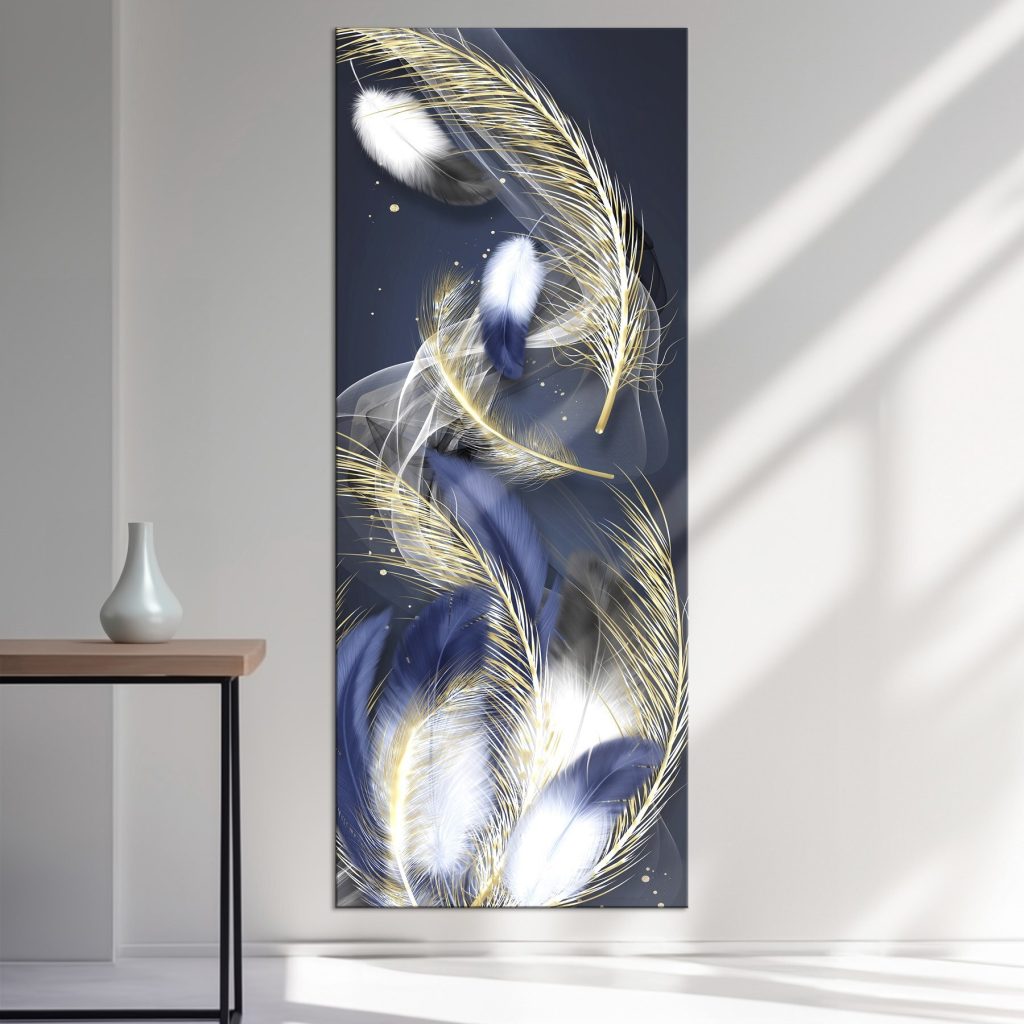 Ethereal feathers in midnight hues