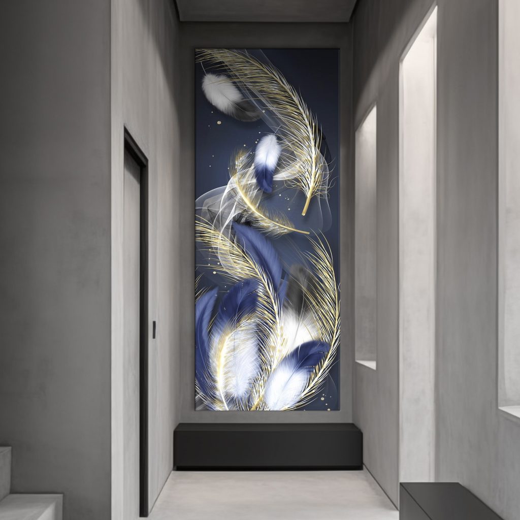 Ethereal feathers in midnight hues
