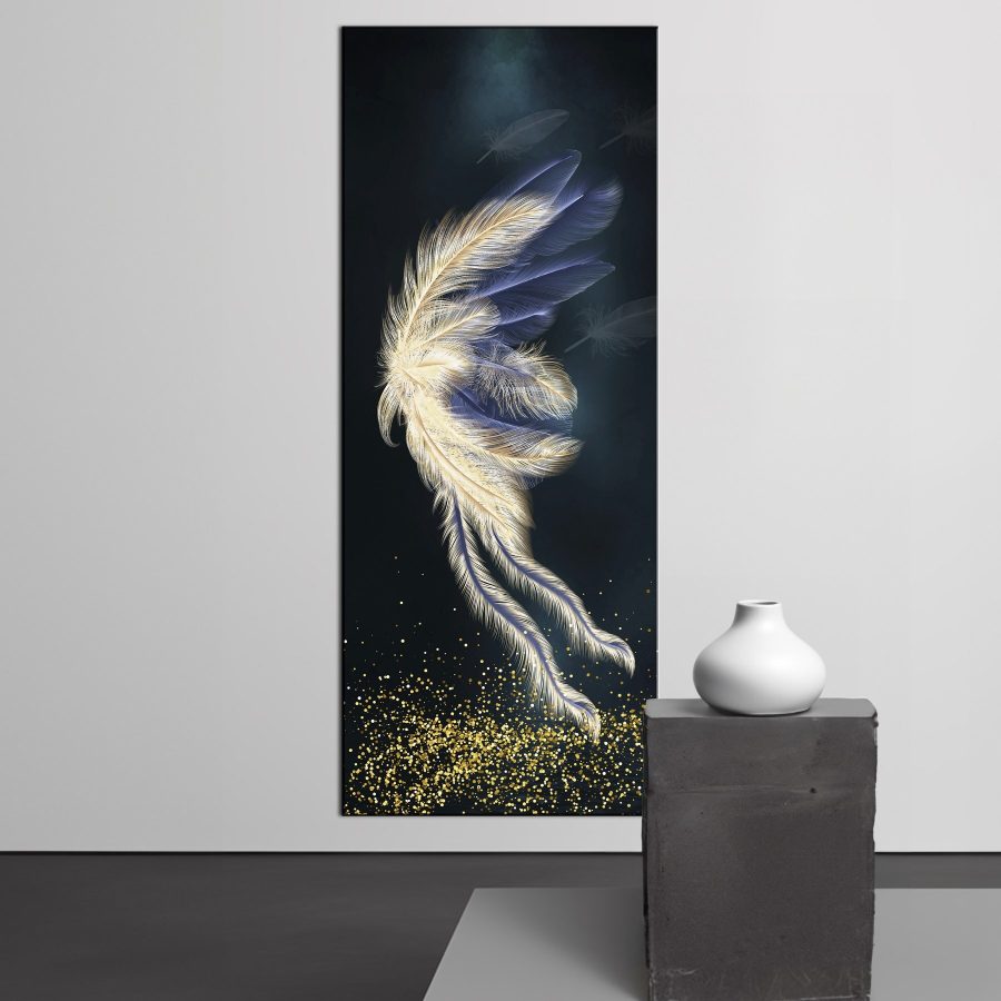 Ätherische Feder in Sternennacht