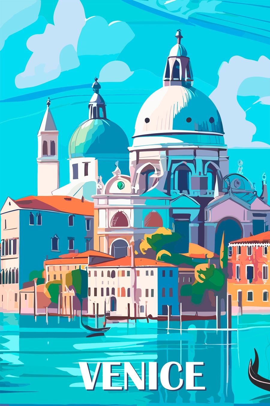Wasser neben einer Stadt