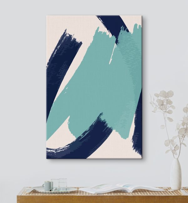 Blaue und weiße Pinselstriche Blaue und weiße Pinselstriche